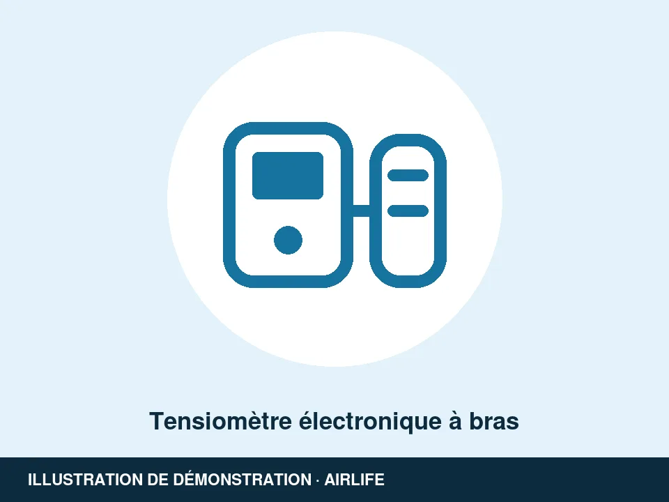 Illustration de démonstration – Tensiomètre électronique à bras
