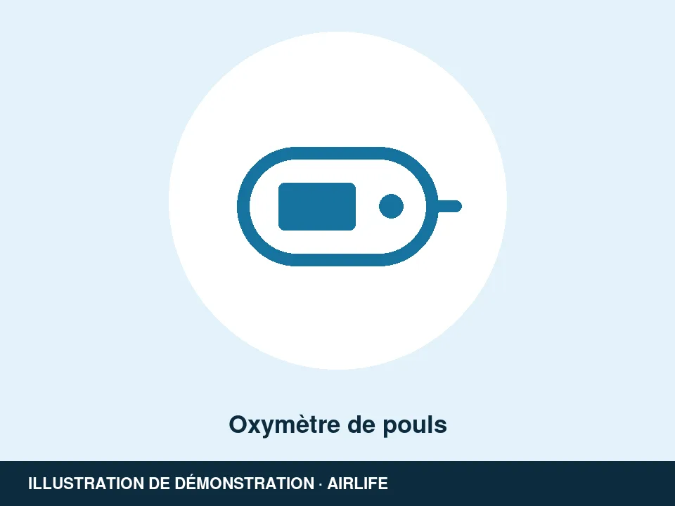 Illustration de démonstration – Oxymètre de pouls